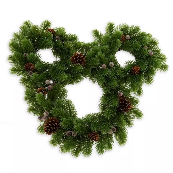 Disney Other - Mickey Mouse Icon Light-Up Holiday Wreath